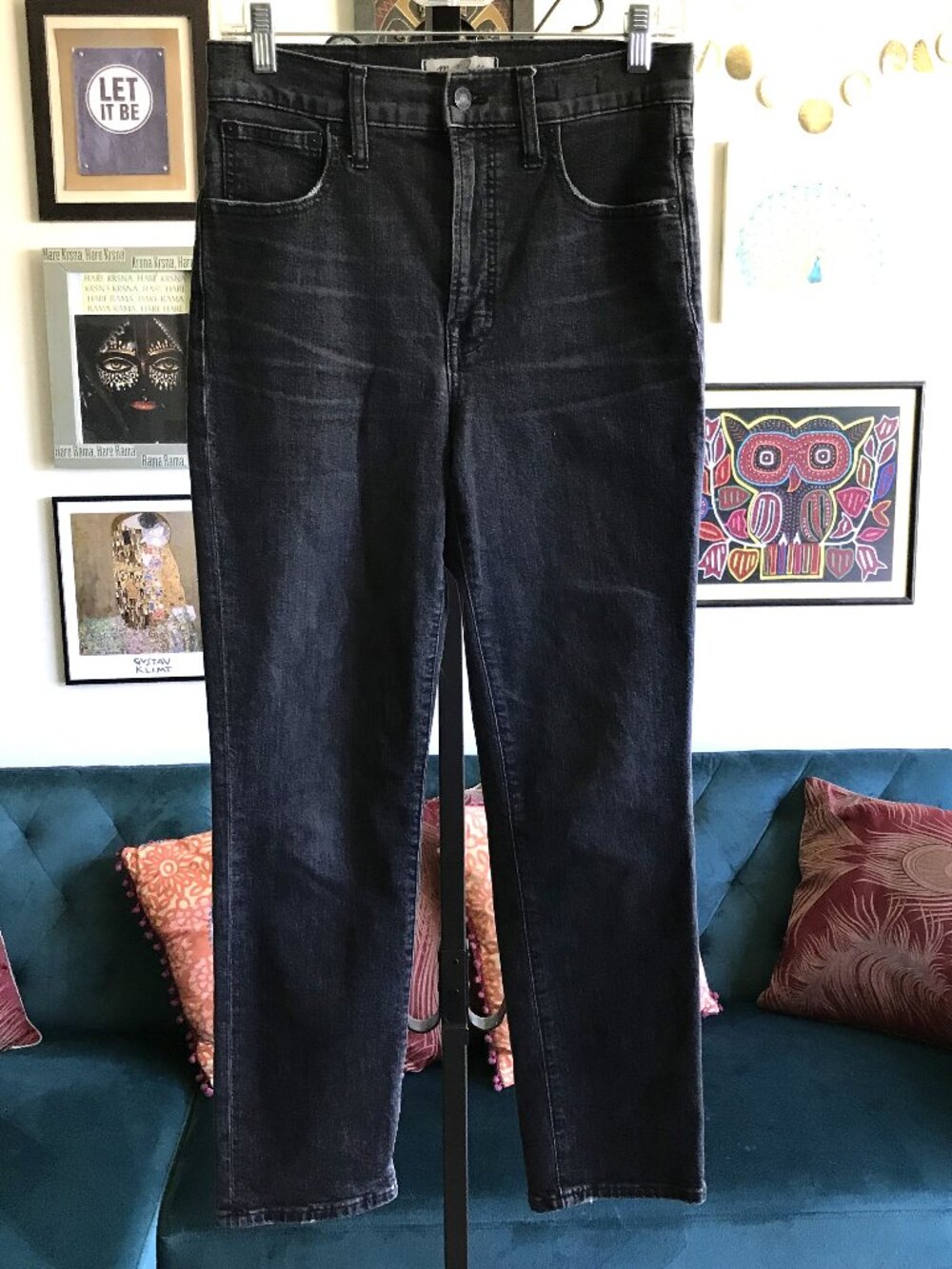 MADEWELL size 27 Gray Stretch Denim The Perfect Vintage Crop Jeans High Waist